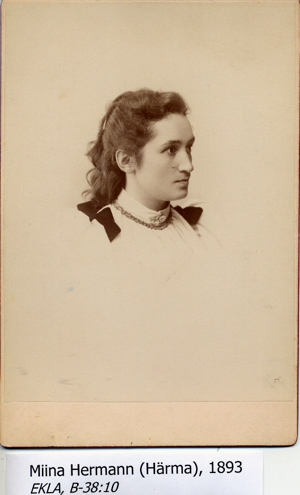 Miina Hermann (Härma), 1893. - EKLA, B-38.10 SKS, Hermann