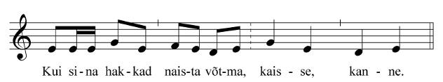 5. Kosjalaul. Tunnen tuima