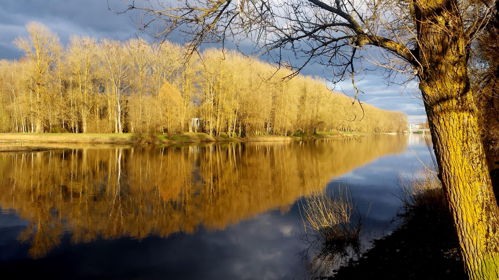 Emajõgi Tartu lähedal. Foto Les Wilson 2017. River Emajõgi near Tartu.