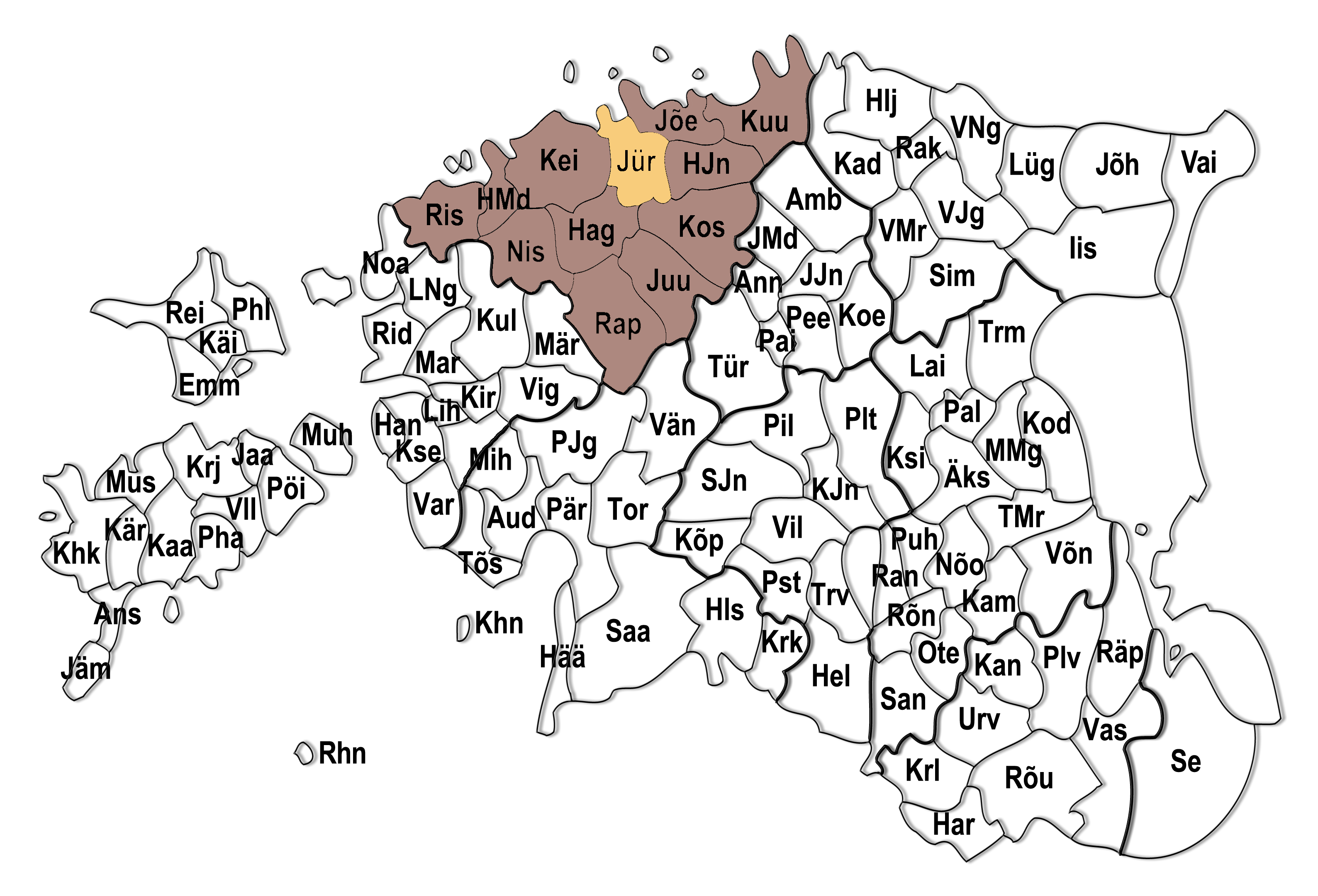 Kihelkondade kaart