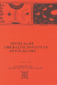 Journal of the Baltic Institute of Folklore Vol. 3