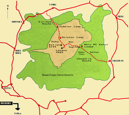 Mt Kenya Map