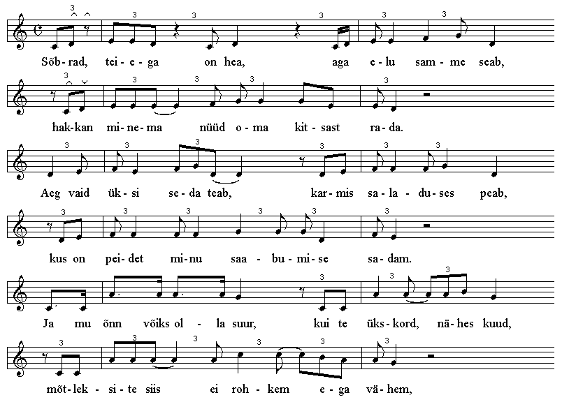 Sõbrad, teiega on hea, aga elu samme seab,