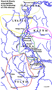 Ob-ugrian principalities
in the 17. century.